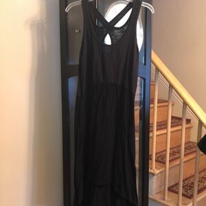 Anthropologie Left of Center black hi-low dress XS/P